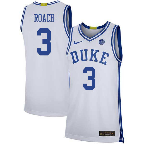 Men #3 Jeremy Roach Duke Blue Devils College Basketball Jerseys Sale-White
